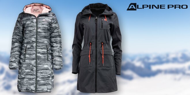 Dámské kabáty Alpine Pro ve dvou stylech: XS–XXL