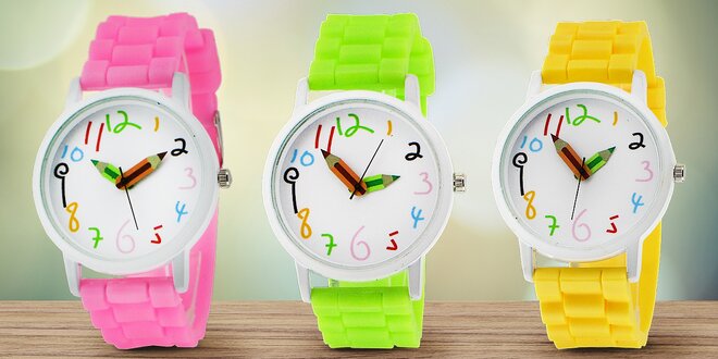 Dětské hodinky ve veselých barvách