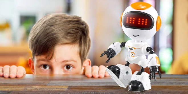 Robot s ohebnými klouby reagující na dotek