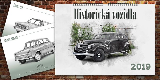 Nástěnný kalendář formátu A3: Historická vozidla