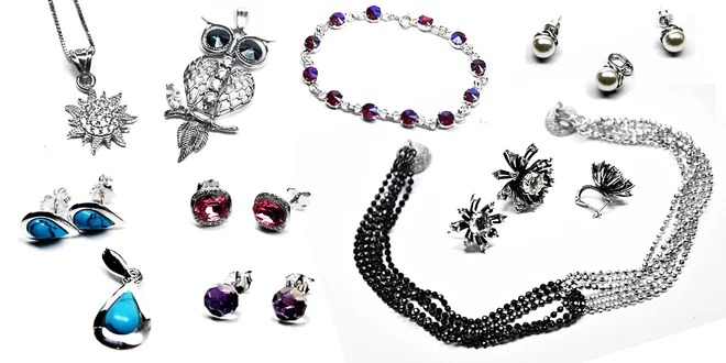 Strieborné šperky so Swarovski elements