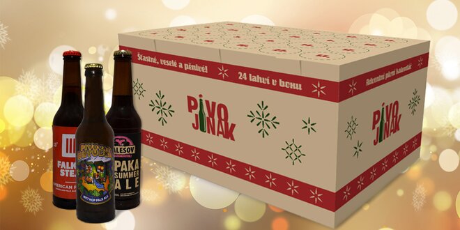 Vánoční pivní box: 24 láhví prémiového piva