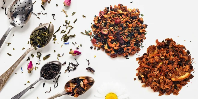 Sypané ovocné čaje rôznych príchutí