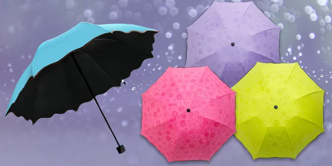 Magický deštník, který v dešti vykouzlí květinky