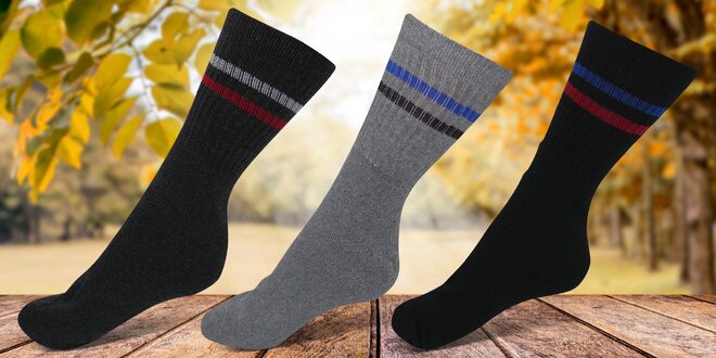 8 párů pánských vysokých termo ponožek