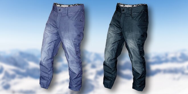 Pánské zimní membránové kalhoty s designem džín