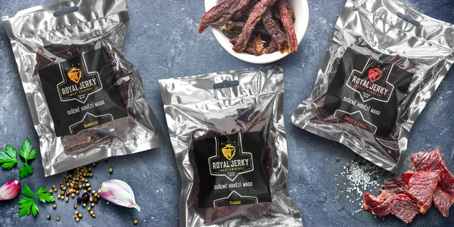 Prémiové sušené hovězí maso Royal Jerky