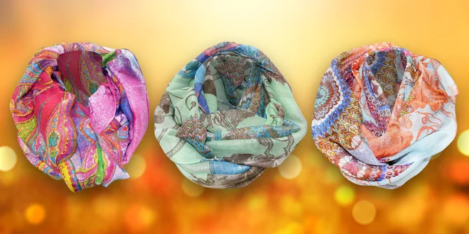 Velké bavlněné tunelové šály