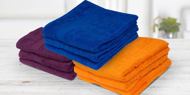 Bavlněné froté ručníky: deset barev a dva rozměry