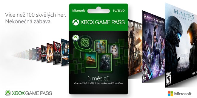 6měsíční Game Pass na Xbox a PC: sleva 500 Kč