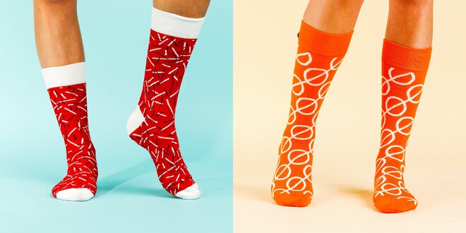 Vzorované designové ponožky LØVE+FUN SOCKS