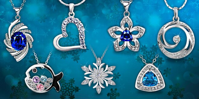 Bohatý výběr náhrdelníků s krystaly Swarovski a zirkony