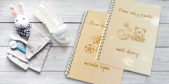 Kniha pro zaznamenání prvních dětských krůčků