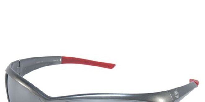Stříbrné sluneční brýle Timberland s červenými nožičkami