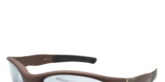 Hnědé sportovní brýle Timberland s modrými sklíčky