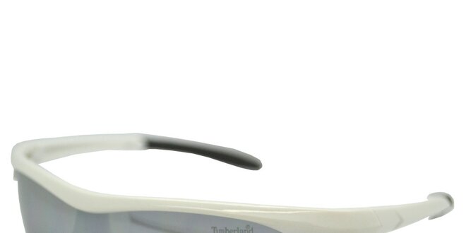 Bílé sportovní sluneční brýle s šedými skly Timberland