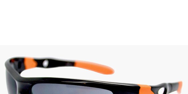 Černé sluneční brýle Timberland s oranžovými detaily