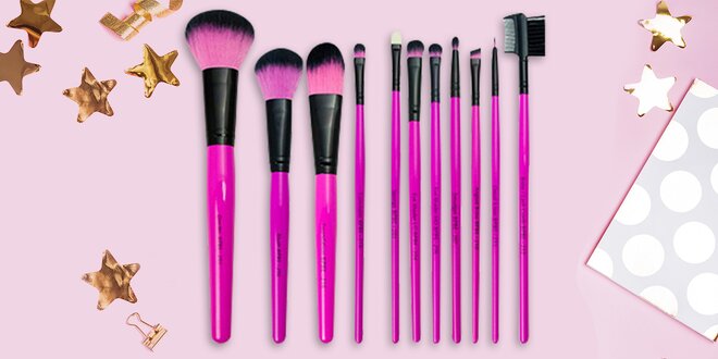 Kosmetické štětce - řada Pink essentials