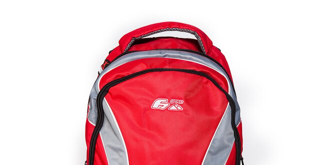 Červený sportovní batoh F7 Luna II. s šedými detaily