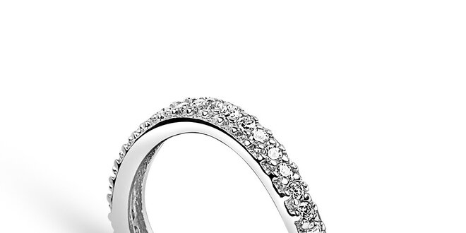Dámský asymetrický prsten se zirkony Giorgio di Mare