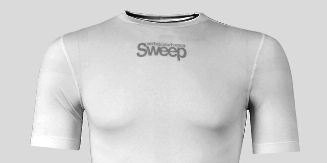 Pánské bílé bezešvé tričko Sweep