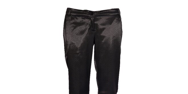 Dámské černé saténové kalhoty Vero Moda s puky