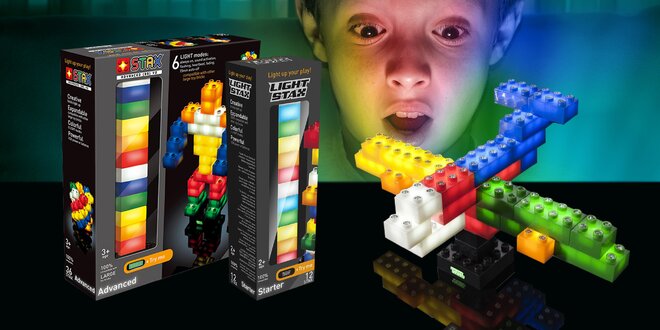 Svítící kostky Light Stax kompatibilní s LEGO®