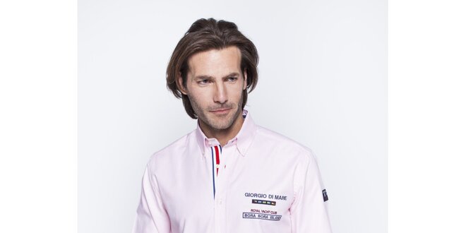 Pánská světle růžová košile Giorgio di Mare