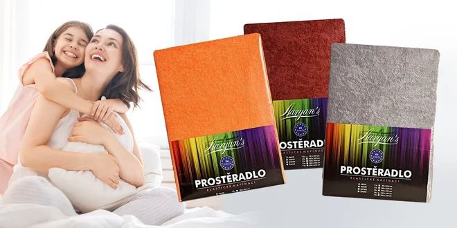 Napínacie froté plachty 4 veľkostiach na väčšiu aj menšiu posteľ