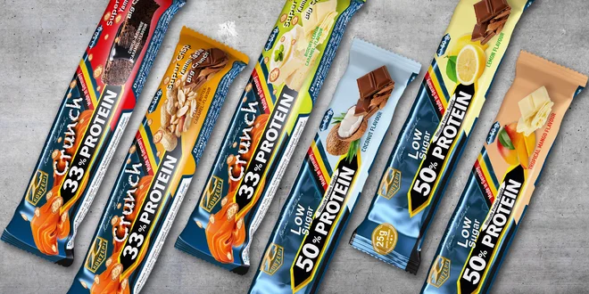 Až 50% proteinové tyčinky z kvalitních surovin