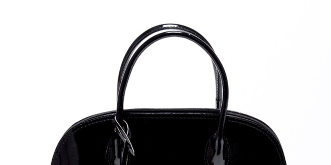 Dámská černá lakovaná kabelka Carla Ferreri