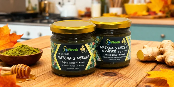 Unikátna zmes medu a matchy od českých výrobcov