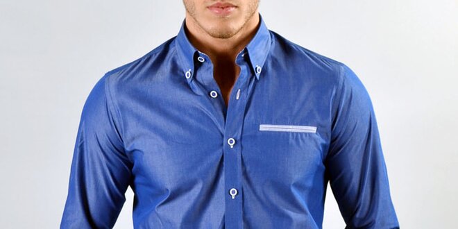 Pánská tmavě modrá košile Marcel Massimo