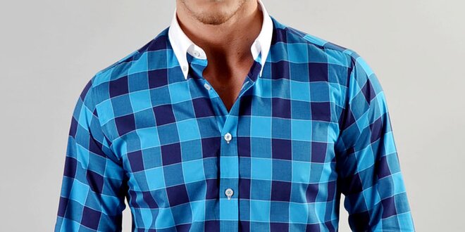 Pánská košile Marcel Massimo s modrými kostkami