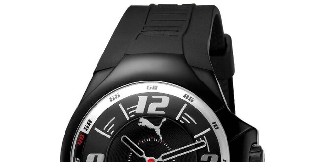 Pánské černé analogové hodinky Puma
