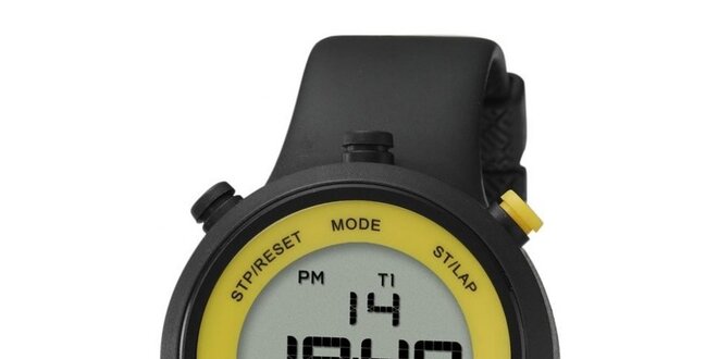 Černo-žluté digitální hodinky Puma