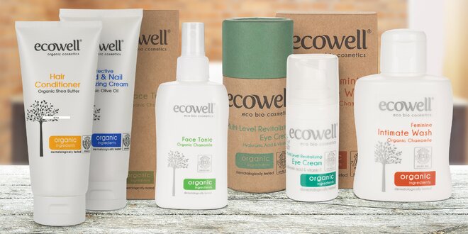 Balíčky bio kosmetiky Ecowell: krémy i šampony