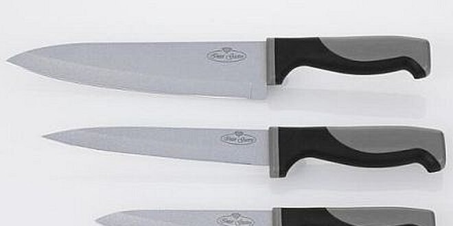 650 Kč za sadu 3 NANO nožů z japonské oceli s antibakteriálním povrchem