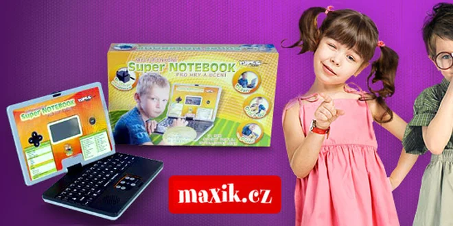 Mluvící dětský notebook plný logických her