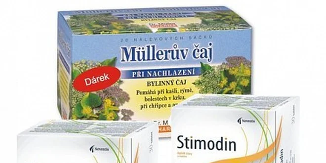 164 Kč za dvě balení Stimodinu + zdarma Čaj při nachlazení v hodnotě 274 Kč