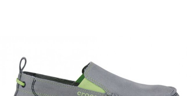 Pánské šedé plátěné polobotky Crocs