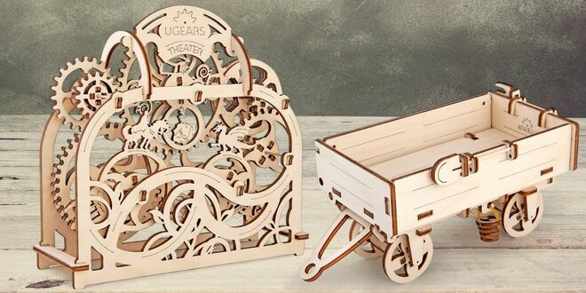 Dřevěné mechanické stavebnice - modely Ugears