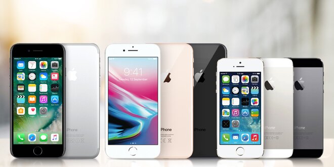 Zánovní Apple iPhone 6s, 7, 8, 8 plus, XR i X