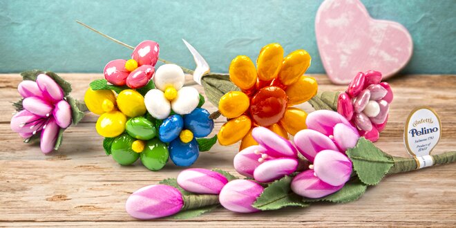 Dárek ke Dni matek: květiny z čokolády i mandlí