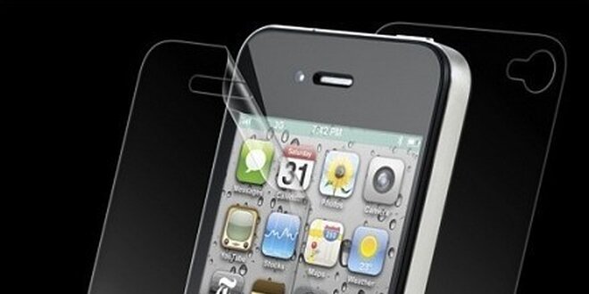 80 Kč za ochrannou fólii na iPhone 4 vč. fólie na zadní část telefonu