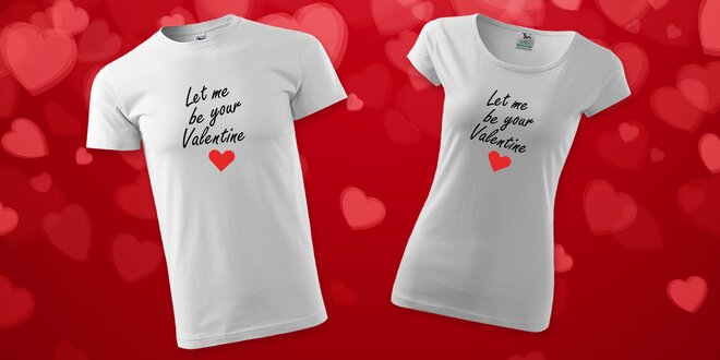 Dámská i pánská valentýnská trička - XS až XXL