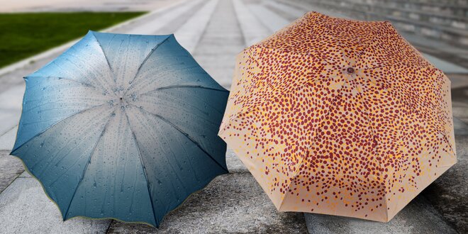 Originální deštník s motivem deště i minideštník