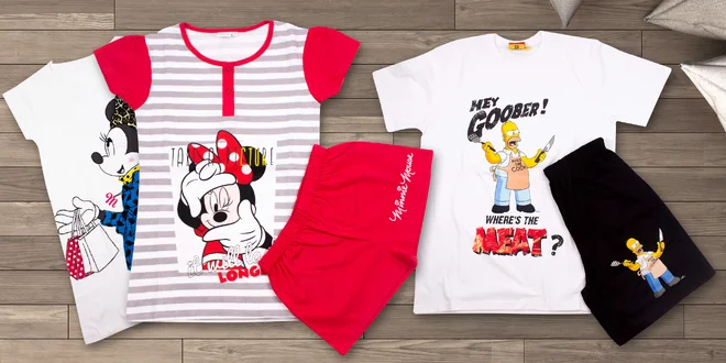Dámská i pánská pyžama a košile Cartoon Mania