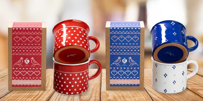 Valentýnská káva Jizba a hrnky Moravská keramika