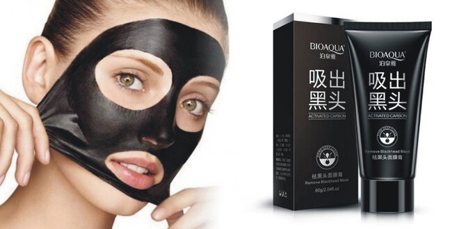 Černá pleťová maska Bioaqua v praktické tubě